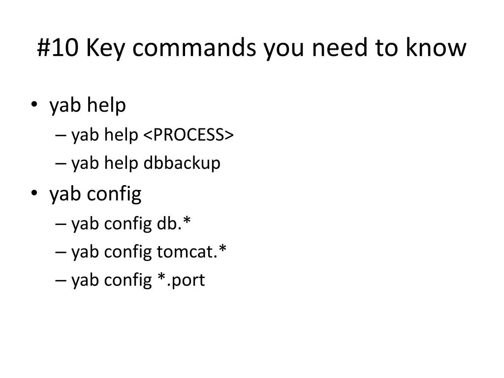 10 key commands you need to know