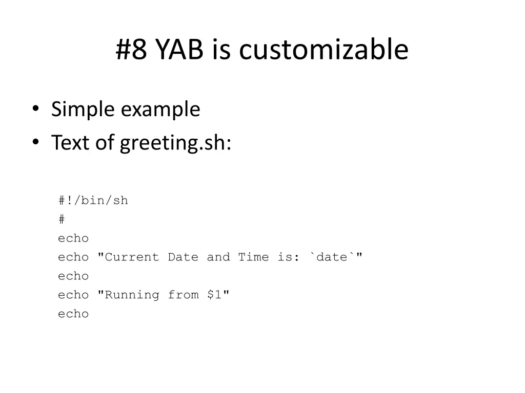 8 yab is customizable