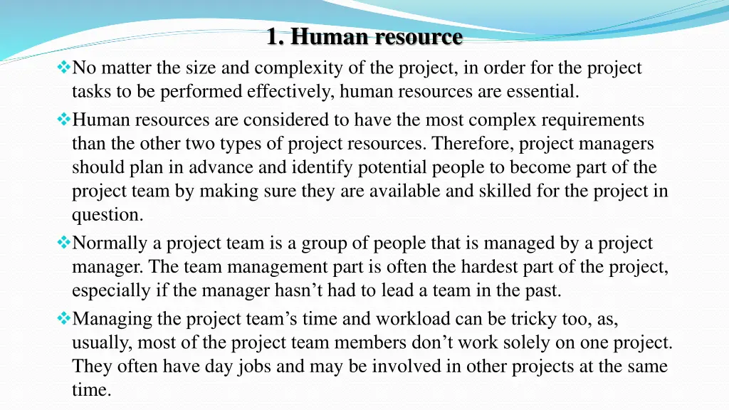 1 human resource