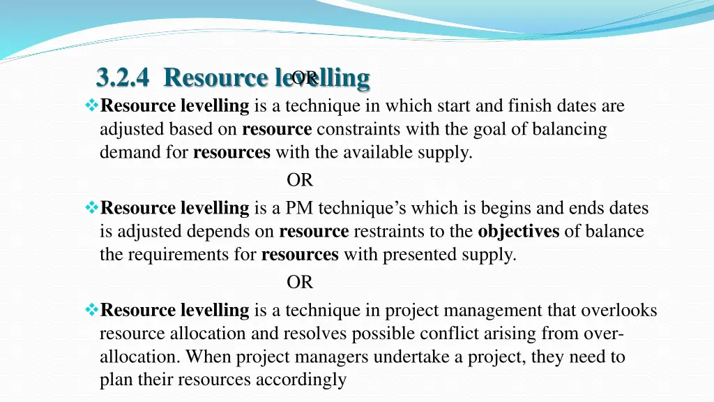 3 2 4 resource levelling resource levelling 1