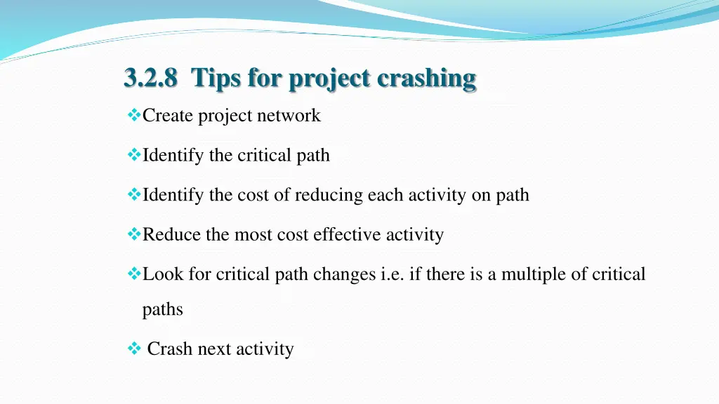 3 2 8 tips for project crashing