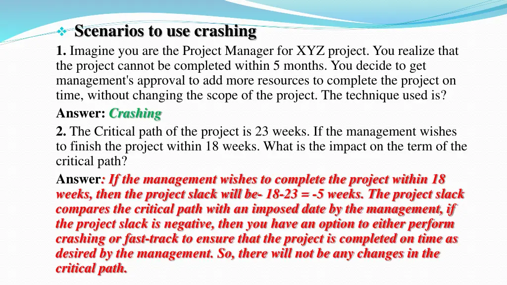 scenarios to use crashing 1 imagine