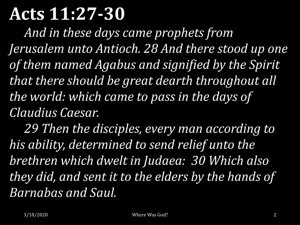 acts 11 27 30 and in these days came prophets