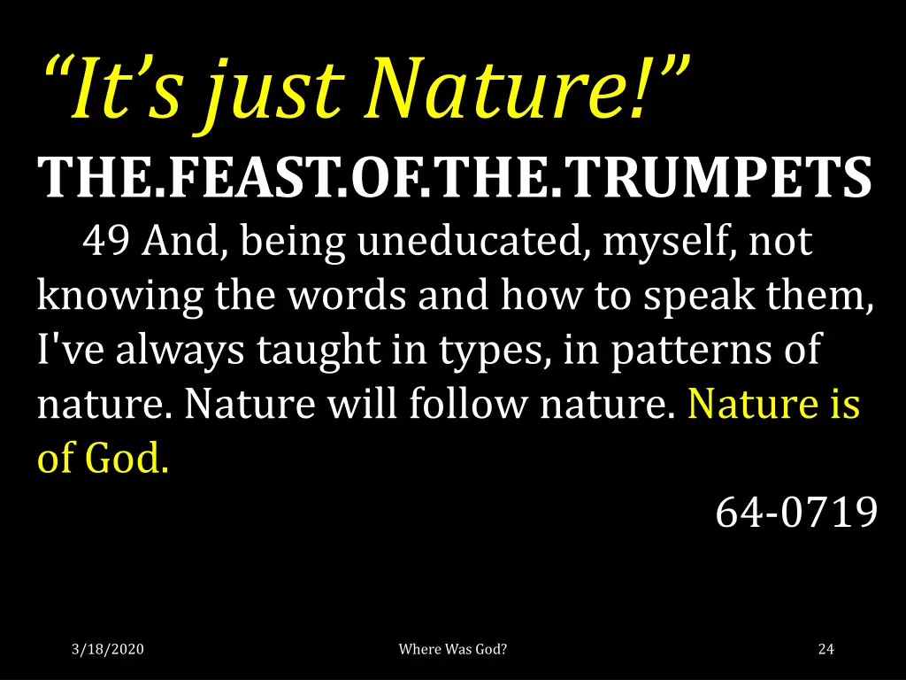 it s just nature the feast of the trumpets