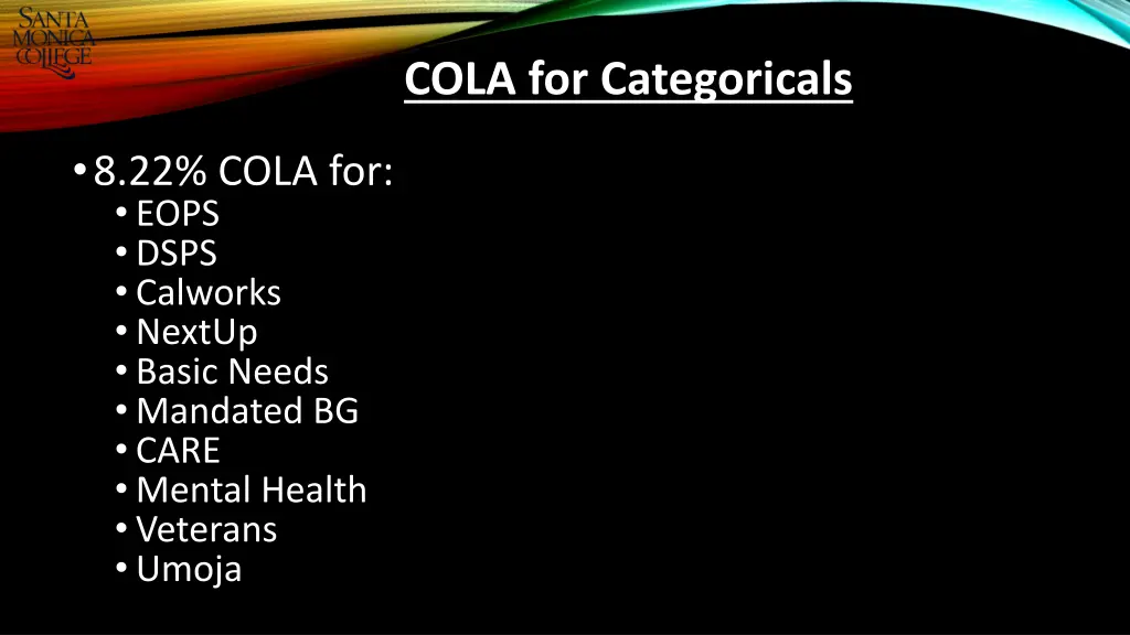 cola for categoricals