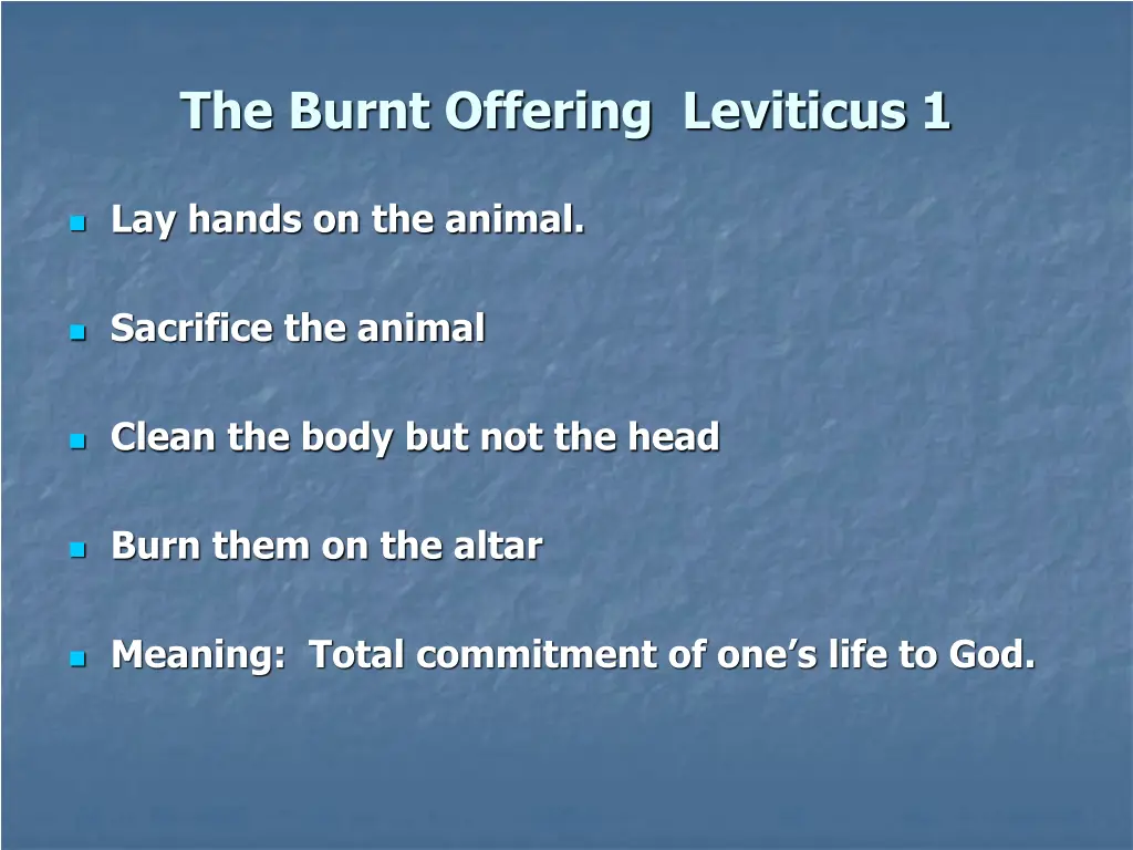 the burnt offering leviticus 1