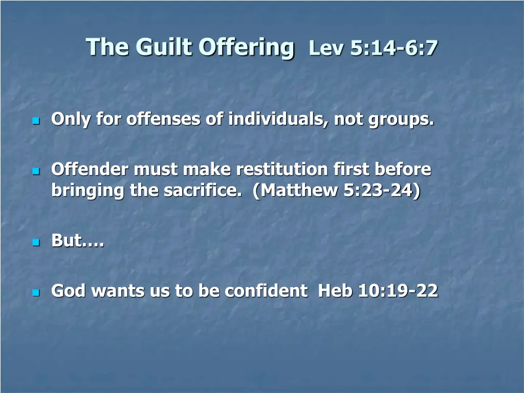 the guilt offering lev 5 14 6 7