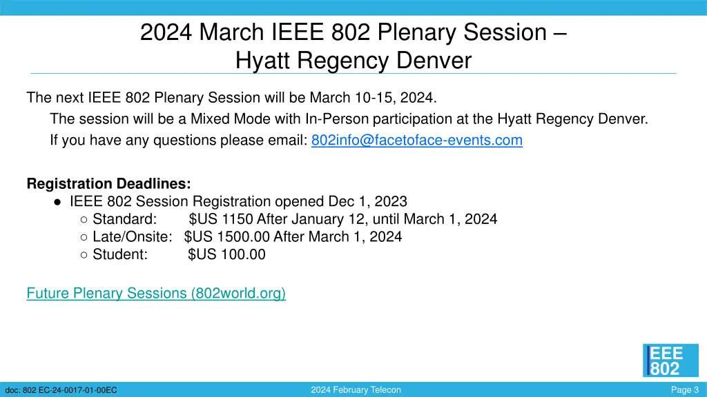 2024 march ieee 802 plenary session hyatt regency