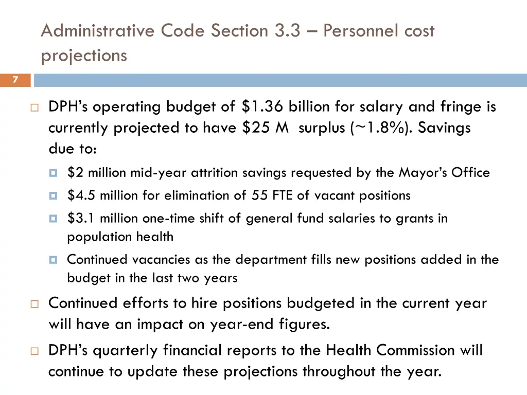 administrative code section 3 3 personnel cost