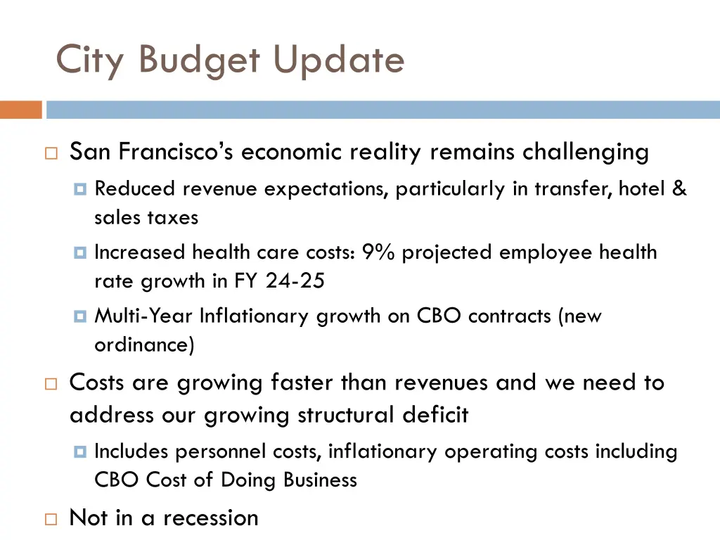 city budget update