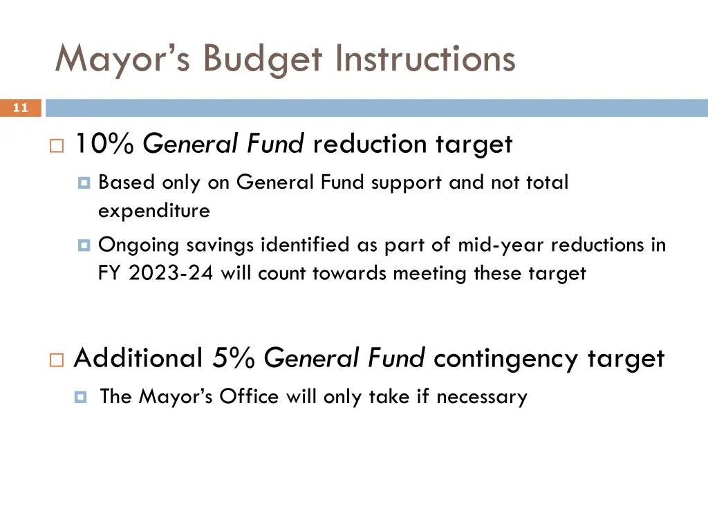 mayor s budget instructions