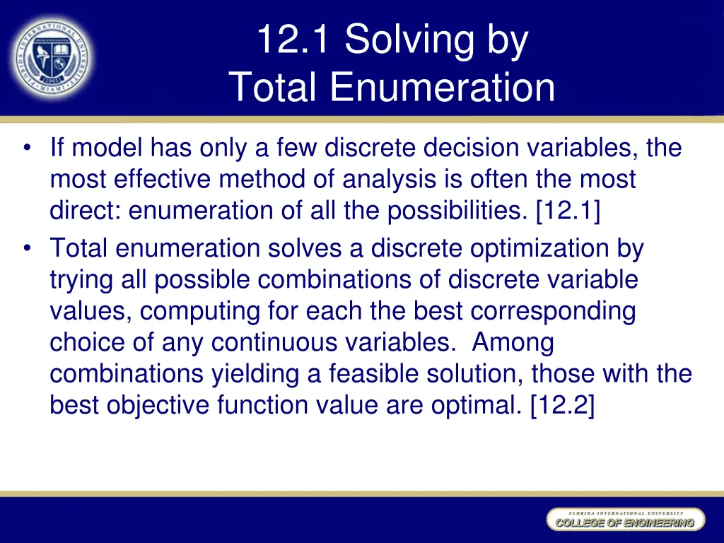 12 1 solving by total enumeration