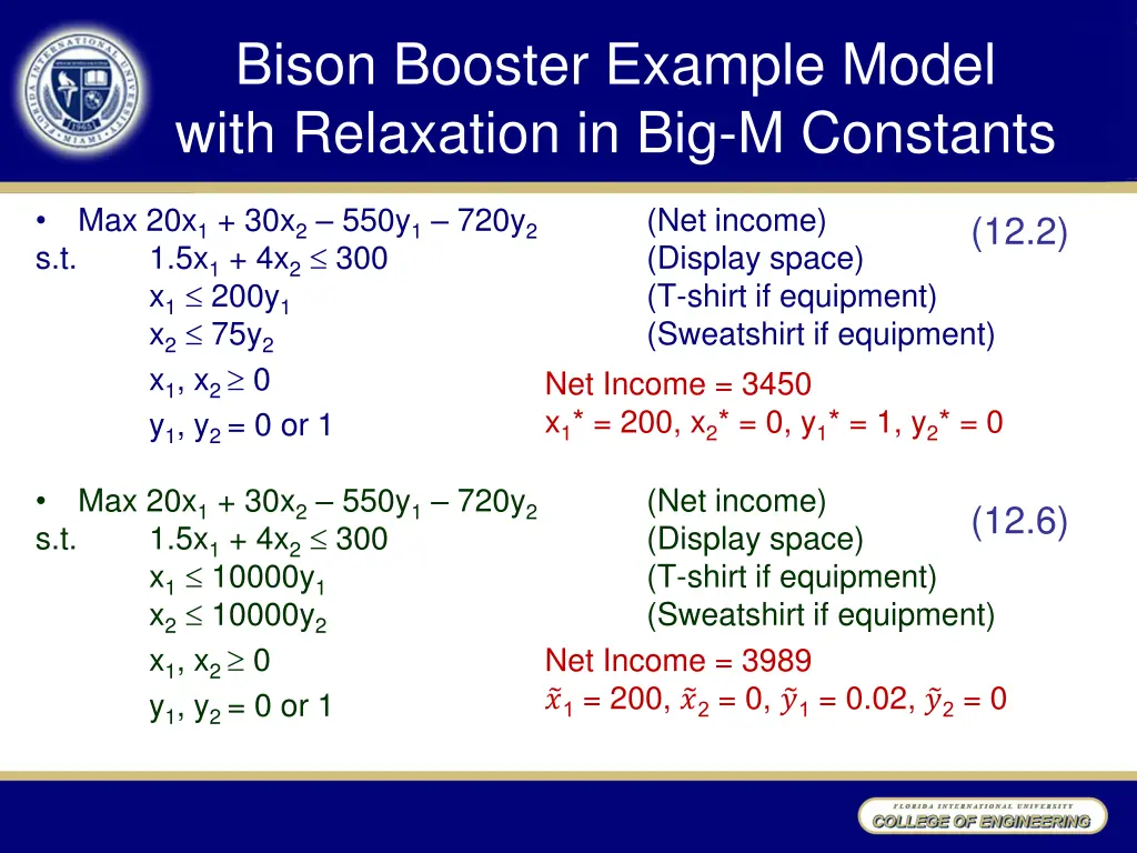 bison booster example model with relaxation