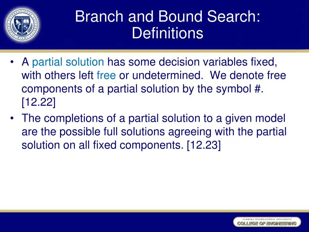 branch and bound search definitions