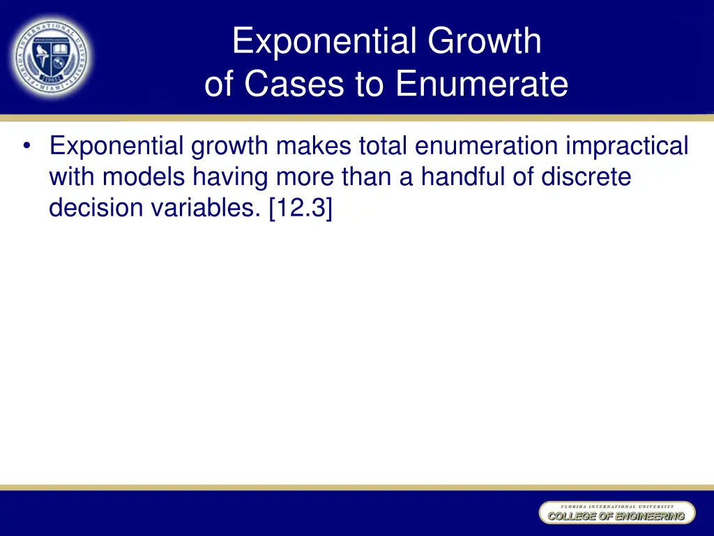 exponential growth of cases to enumerate