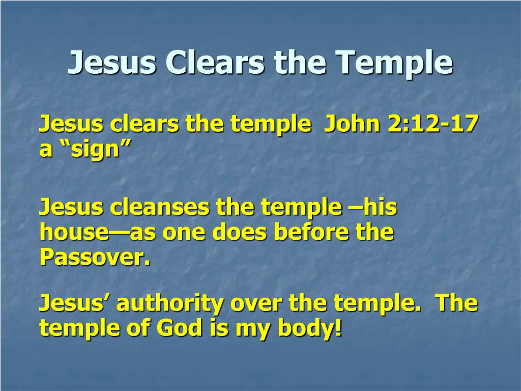 jesus clears the temple