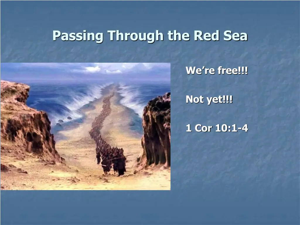 passing through the red sea