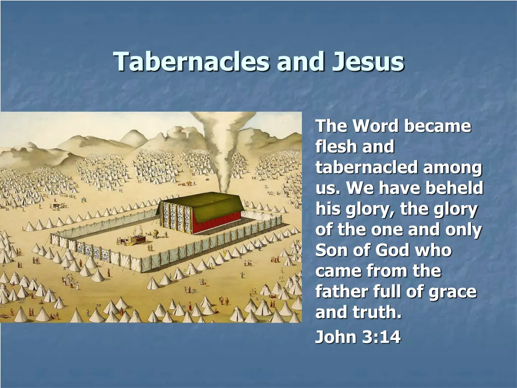 tabernacles and jesus