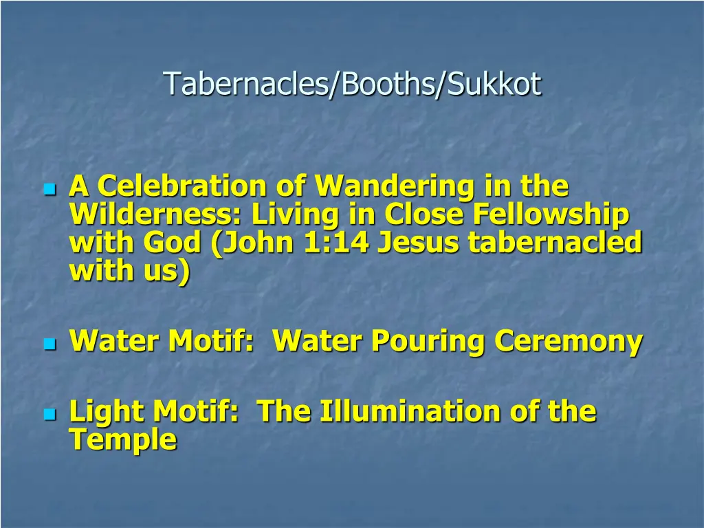 tabernacles booths sukkot