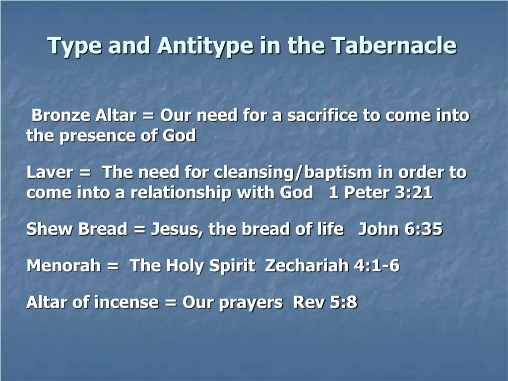 type and antitype in the tabernacle