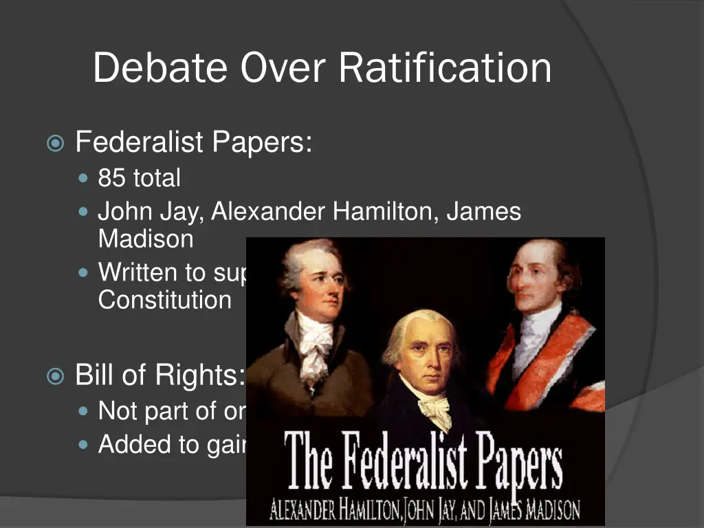 debate over ratification