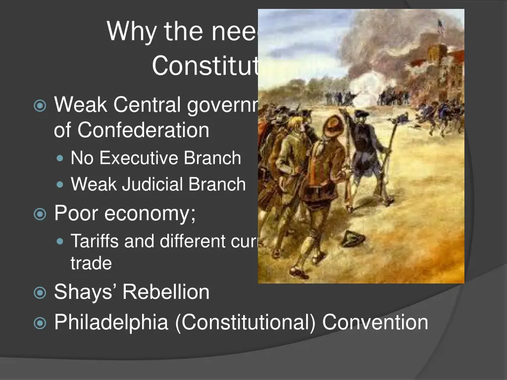 why the need for the constitution