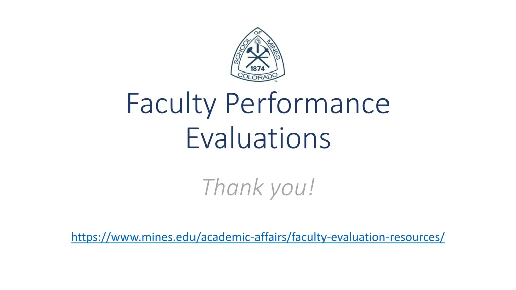 faculty performance evaluations