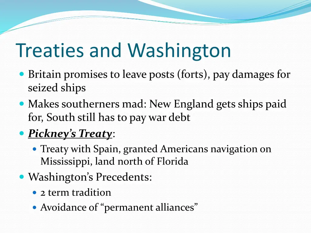 treaties and washington