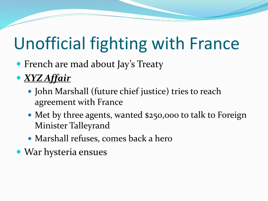 unofficial fighting with france