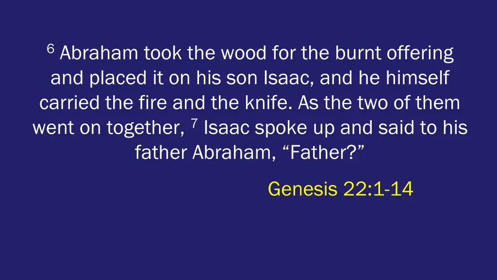 6 abraham took the wood for the burnt offering