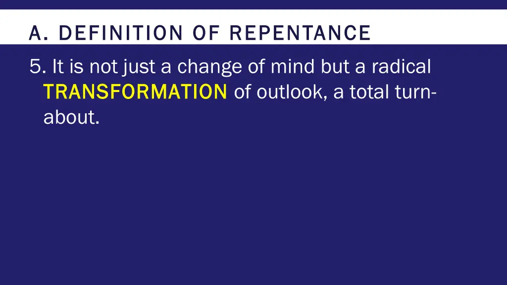 a definition of repentance a definition 1