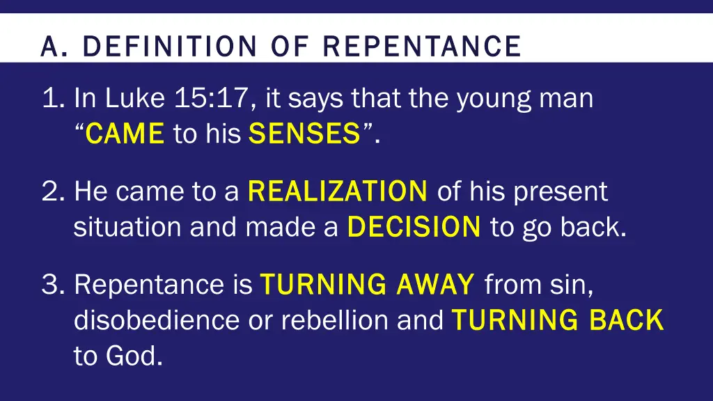 a definition of repentance a definition