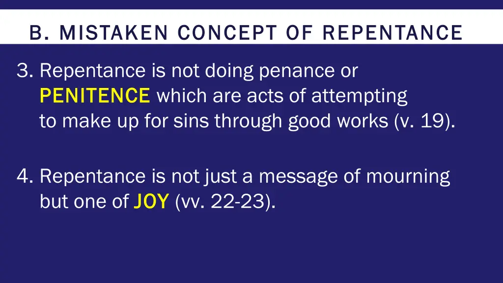 b mistaken concept of repentance b mistaken 1