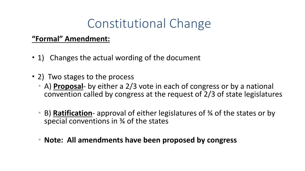 constitutional change formal amendment