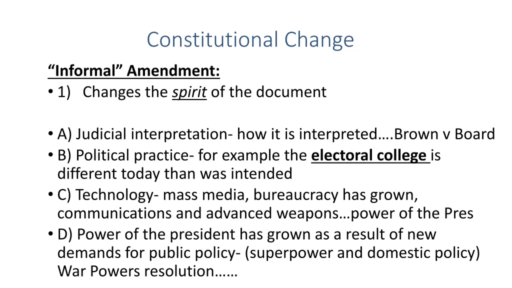 constitutional change