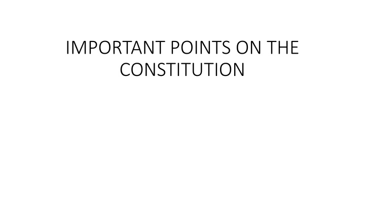 important points on the constitution