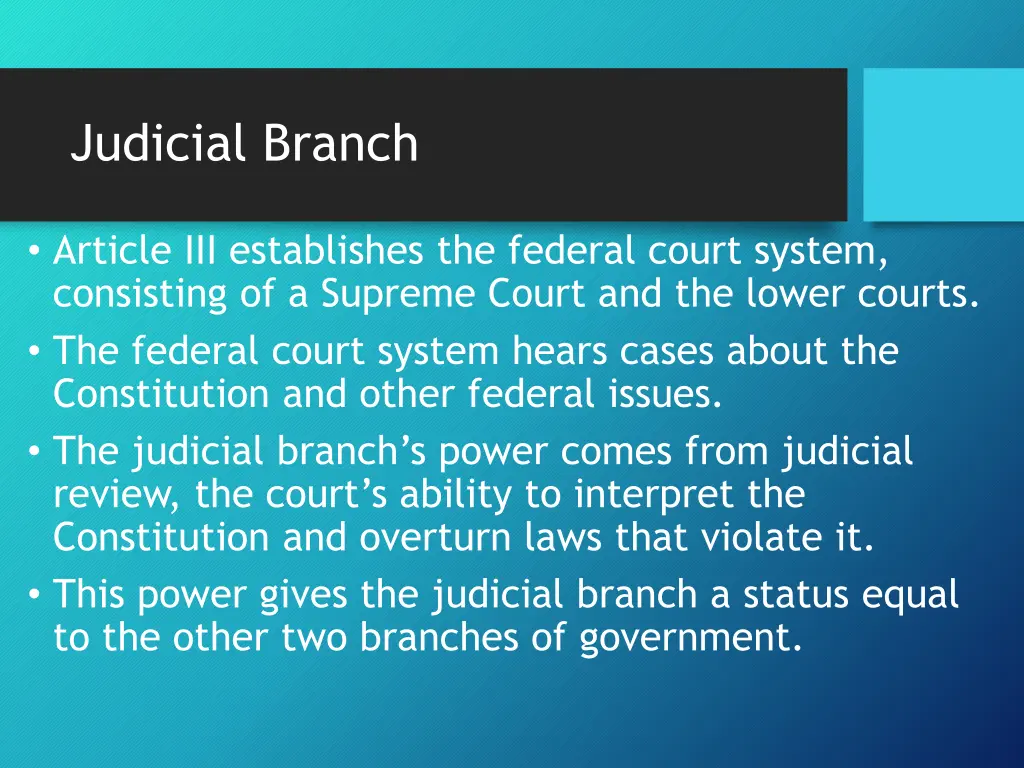 judicial branch