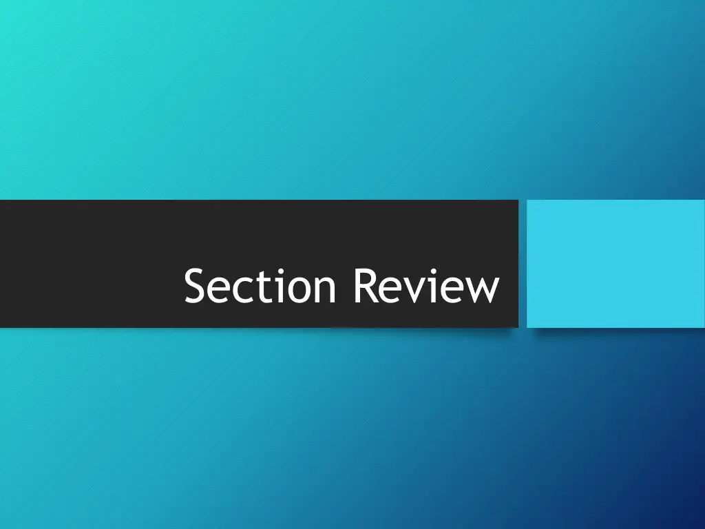 section review