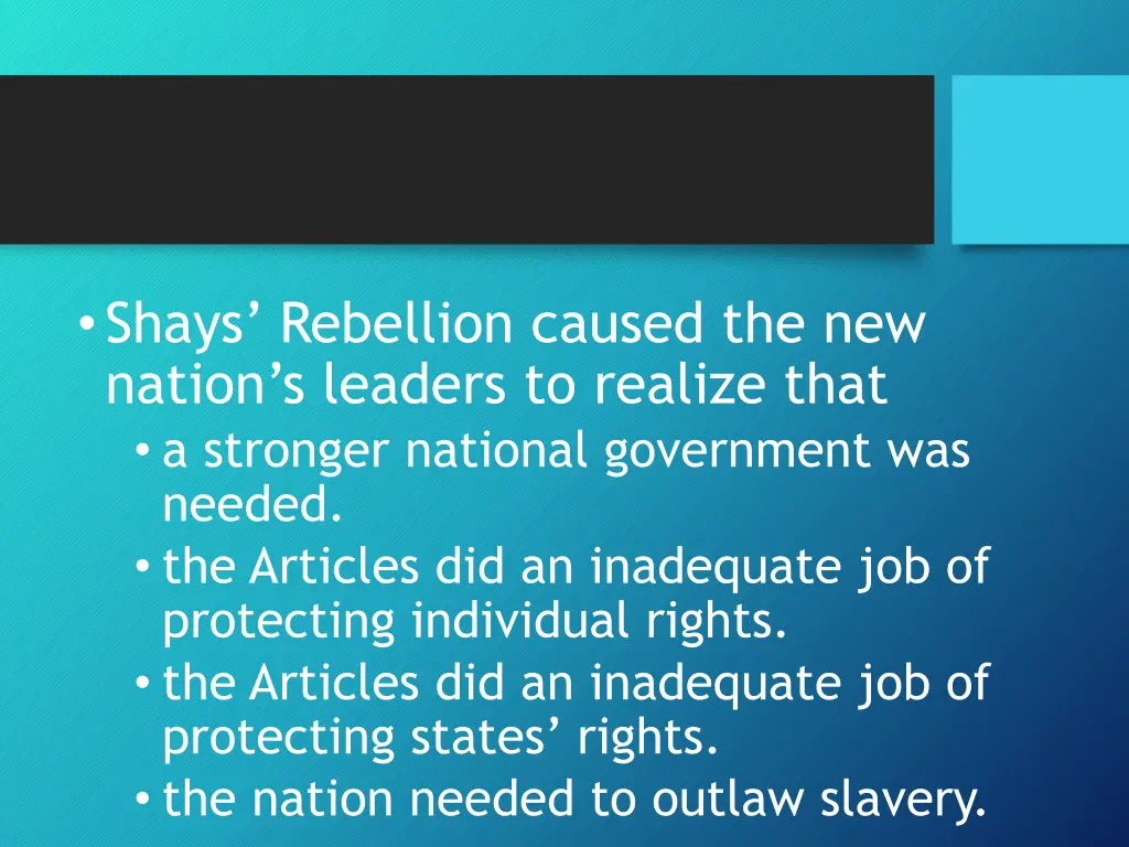 shays rebellion caused the new nation s leaders