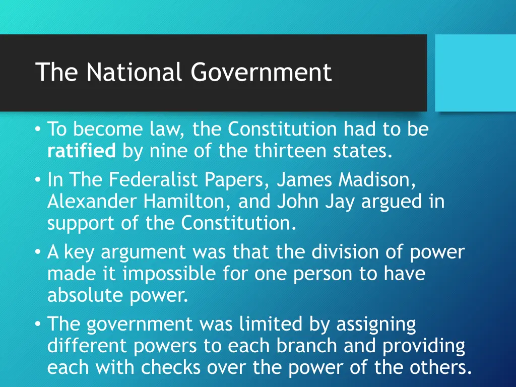 the national government