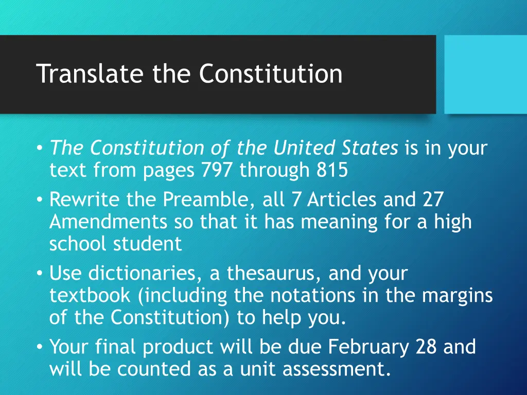 translate the constitution