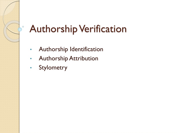 authorship verification