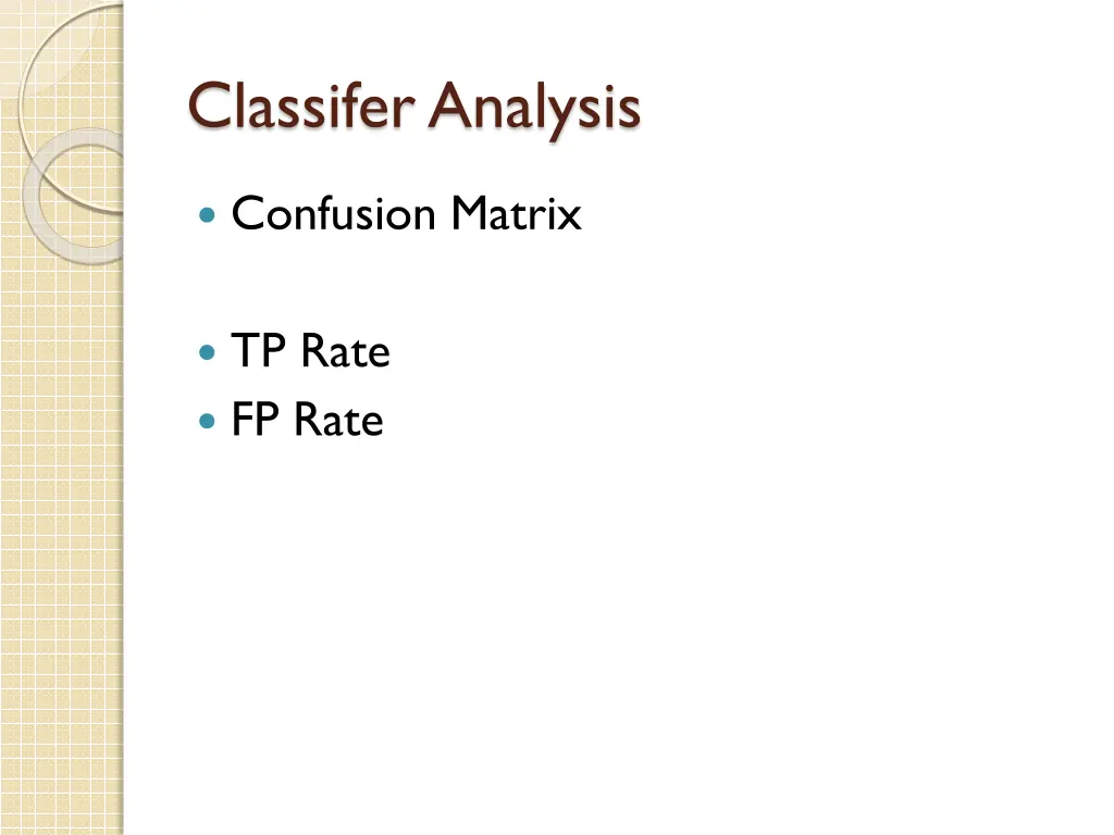 classiferanalysis