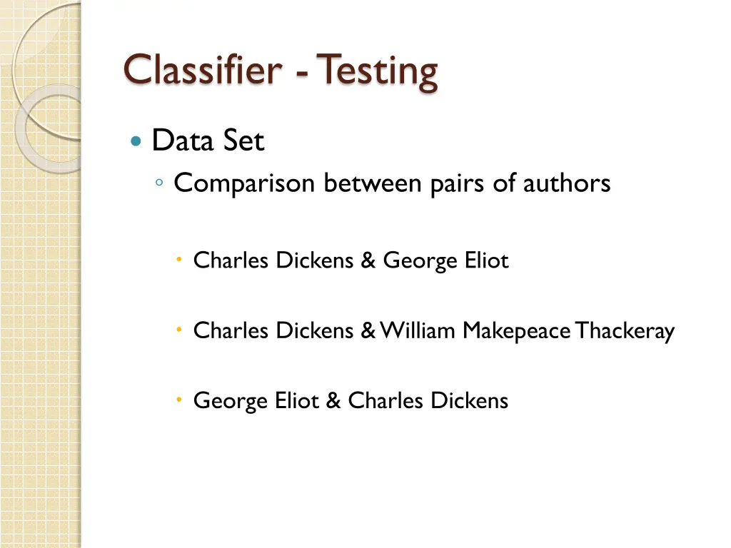 classifier testing 1