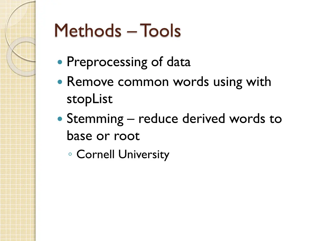 methods tools 1