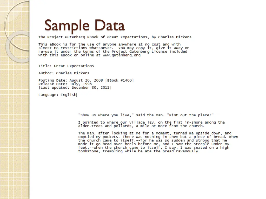 sample data