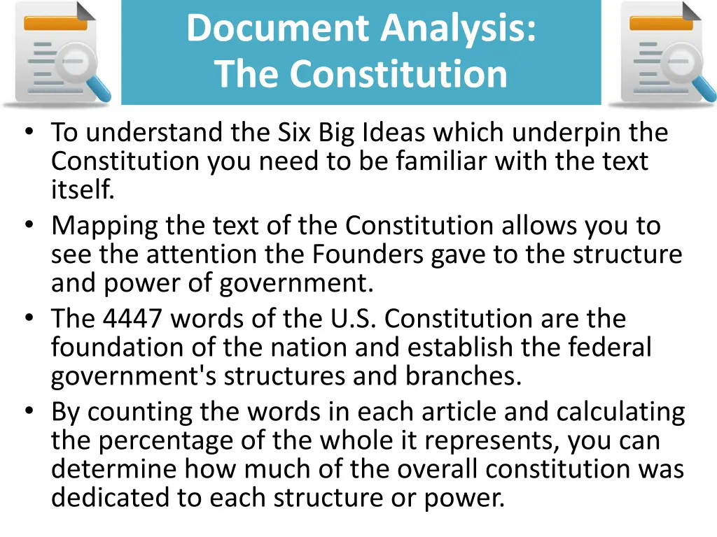 document analysis the constitution