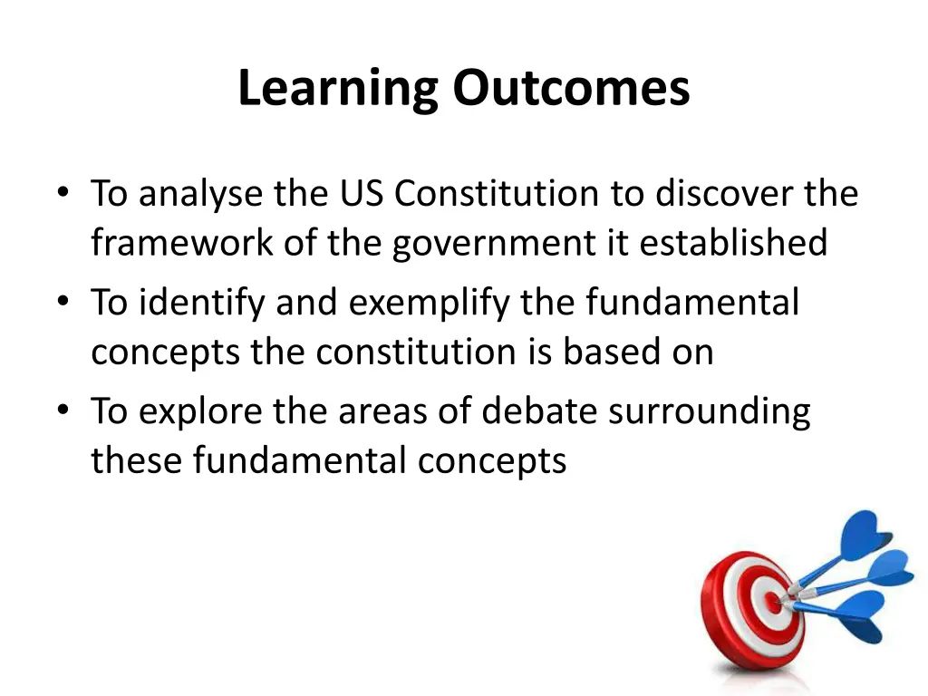 learning outcomes