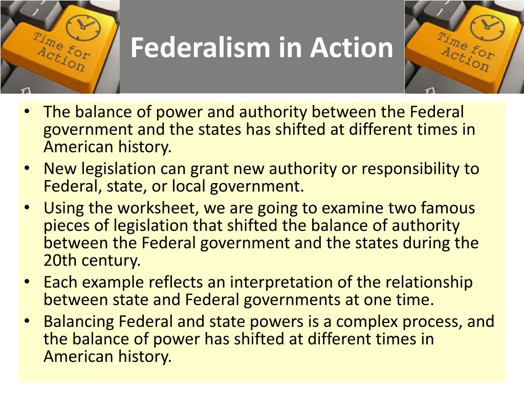 federalism in action