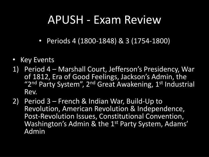 apush exam review